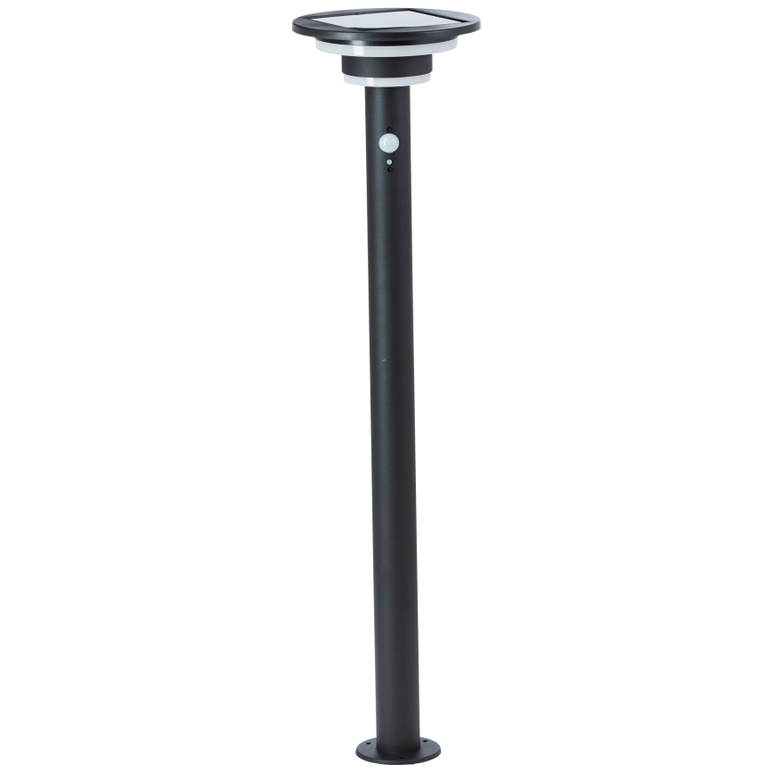 Brilliant - Lámpara solar LED con sensor GARVINA LED/3W/3,7V 2000 mAh 85 cm IP44 negro