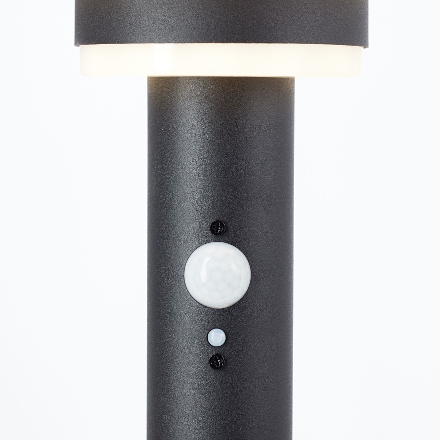 Brilliant - Lámpara solar LED con sensor GARVINA LED/3W/3,7V 2000 mAh 85 cm IP44 negro