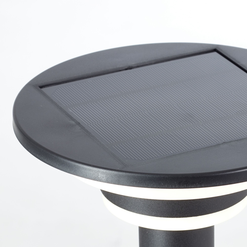 Brilliant - Lámpara solar LED con sensor GARVINA LED/3W/3,7V 2000 mAh 85 cm IP44 negro