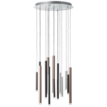 Brilliant - Lámpara colgante LED regulable con cable CEMBALO LED/70W/230V cromo mate/negro/marrón