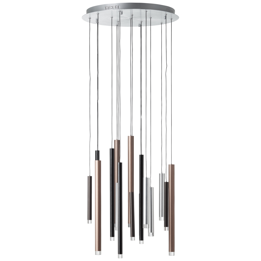 Brilliant - Lámpara colgante LED regulable con cable CEMBALO LED/70W/230V cromo mate/negro/marrón