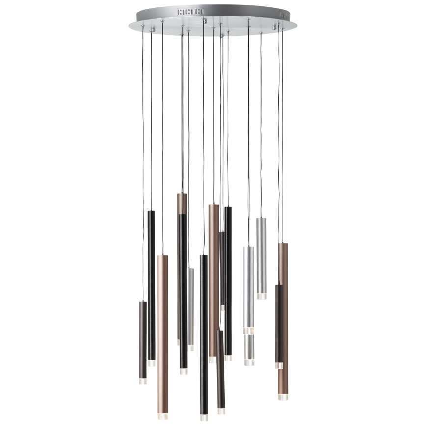 Brilliant - Lámpara colgante LED regulable con cable CEMBALO LED/70W/230V cromo mate/negro/marrón