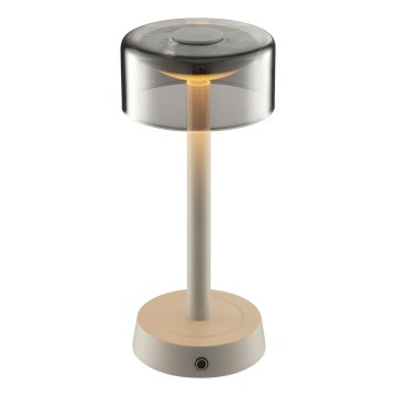 Brilliant - LED Lámpara de mesa para exterior recargable, táctil y regulable RAZOR LED/2,5W/5V 2700K 2600 mAh IP44 gris