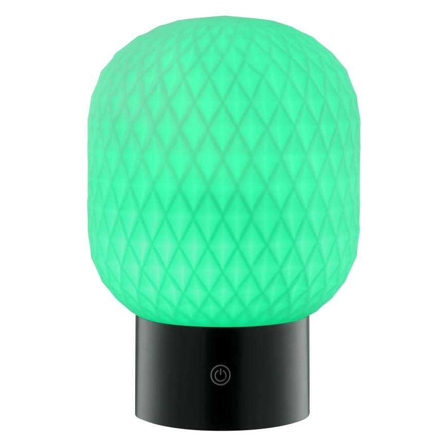 Brilliant - Lámpara de mesa para exterior LED RGBW regulable, recargable y táctil SARASTRO LED/3W/5V 2700K 1800 mAh IP44 blanca