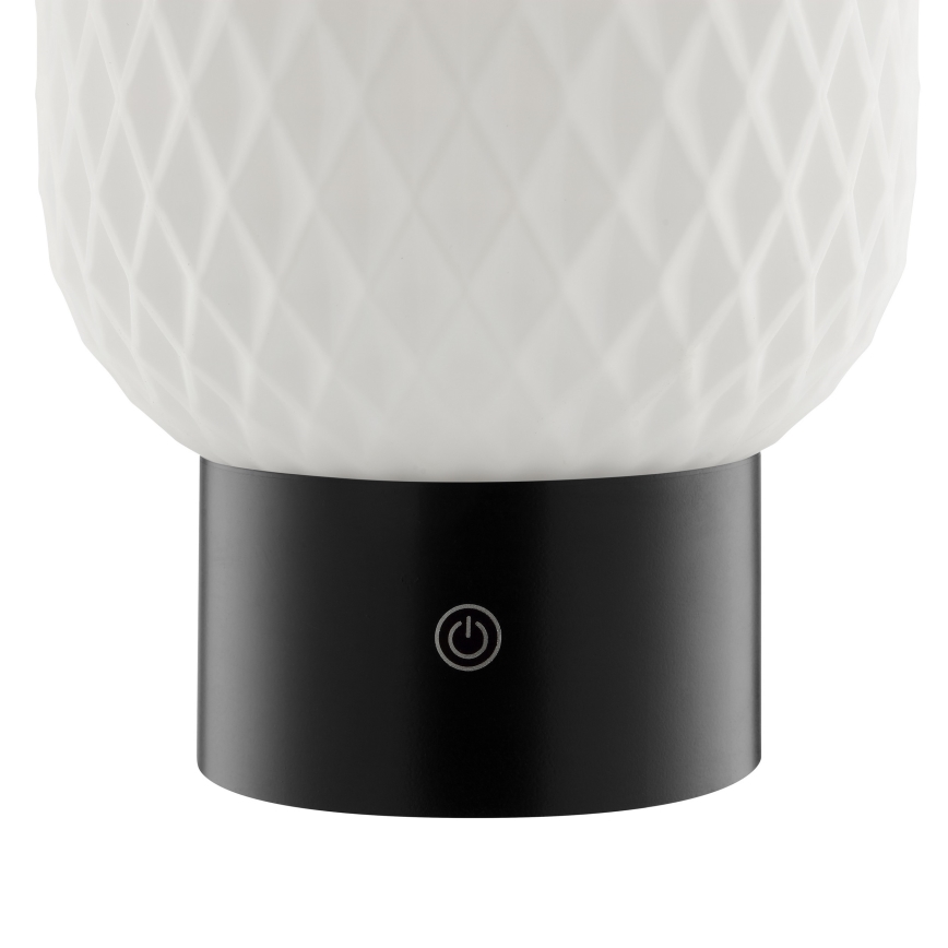 Brilliant - Lámpara de mesa para exterior LED RGBW regulable, recargable y táctil SARASTRO LED/3W/5V 2700K 1800 mAh IP44 blanca