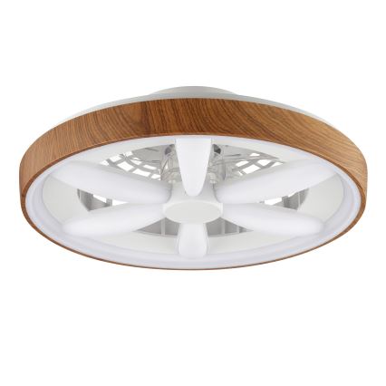 Brilliant - LED RGBW Ventilador de techo regulable GAIANO LED/24W/230V 2700-6500K diá. 48 cm marrón + control remoto