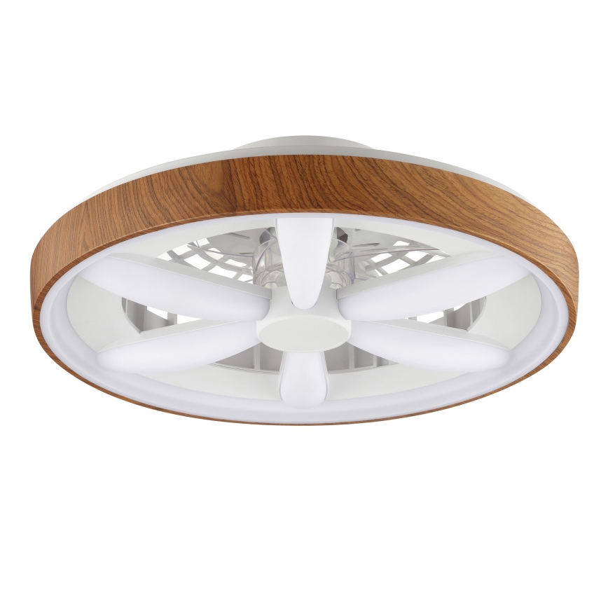 Brilliant - LED RGBW Ventilador de techo regulable GAIANO LED/24W/230V 2700-6500K diá. 48 cm marrón + control remoto