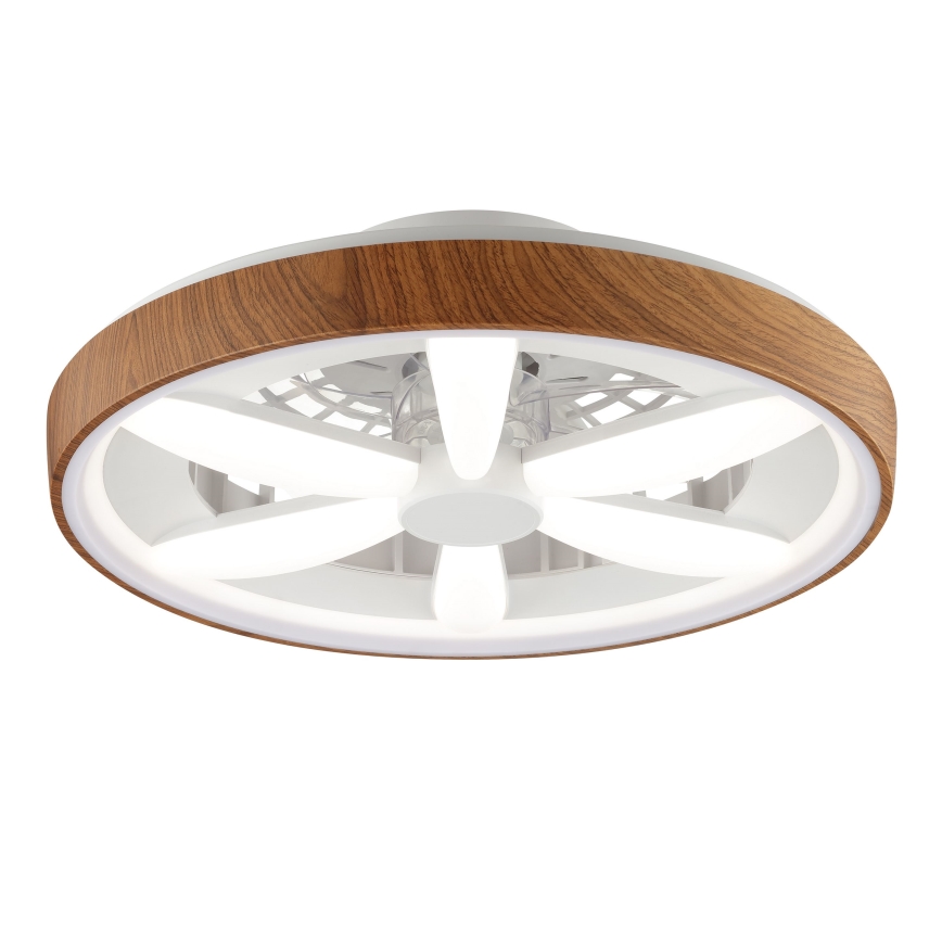 Brilliant - LED RGBW Ventilador de techo regulable GAIANO LED/24W/230V 2700-6500K diá. 48 cm marrón + control remoto