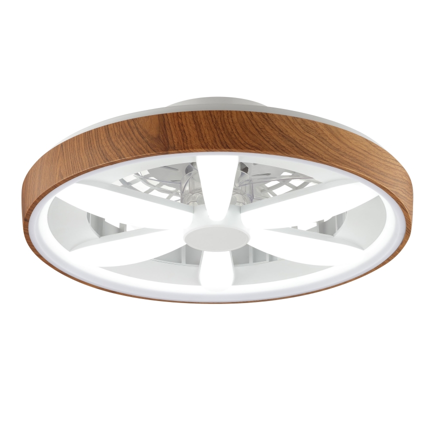 Brilliant - LED RGBW Ventilador de techo regulable GAIANO LED/24W/230V 2700-6500K diá. 48 cm marrón + control remoto