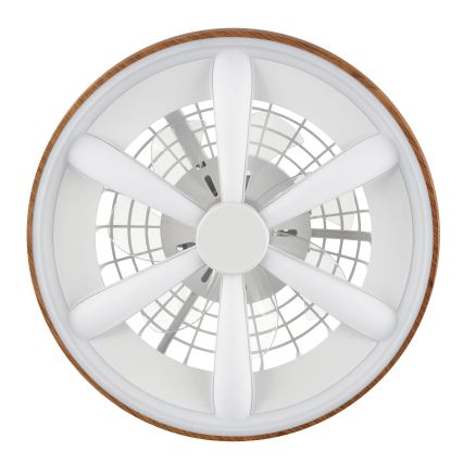 Brilliant - LED RGBW Ventilador de techo regulable GAIANO LED/24W/230V 2700-6500K diá. 48 cm marrón + control remoto
