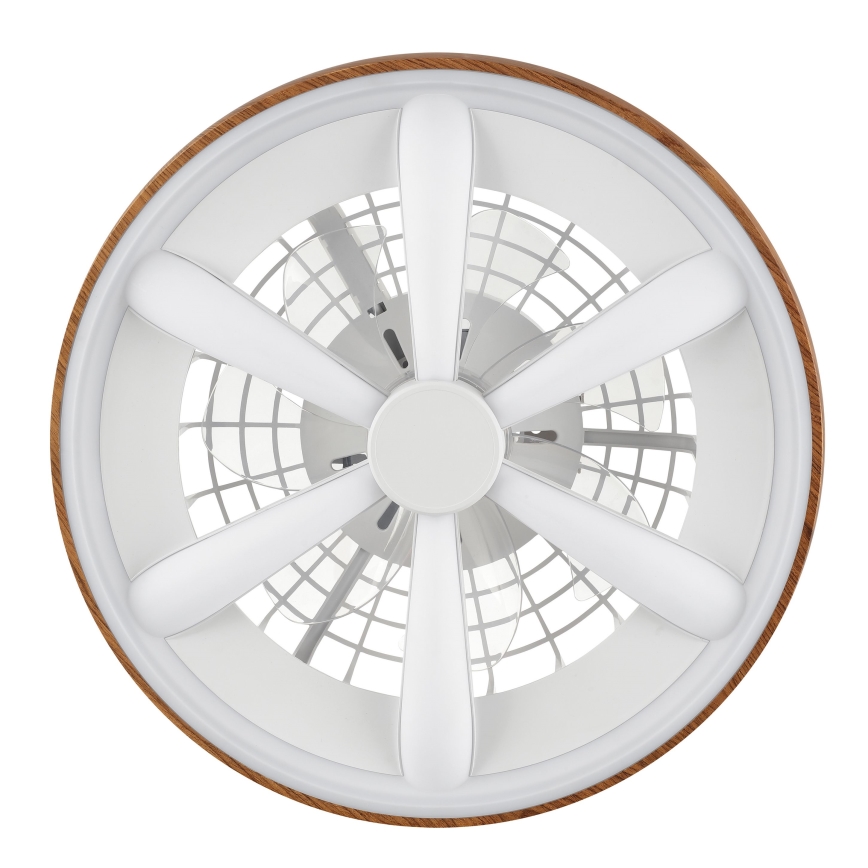 Brilliant - LED RGBW Ventilador de techo regulable GAIANO LED/24W/230V 2700-6500K diá. 48 cm marrón + control remoto