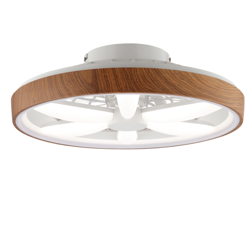 Brilliant - LED RGBW Ventilador de techo regulable GAIANO LED/24W/230V 2700-6500K diá. 48 cm marrón + control remoto