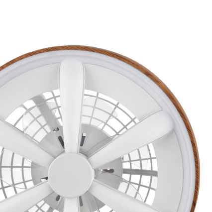 Brilliant - LED RGBW Ventilador de techo regulable GAIANO LED/24W/230V 2700-6500K diá. 48 cm marrón + control remoto
