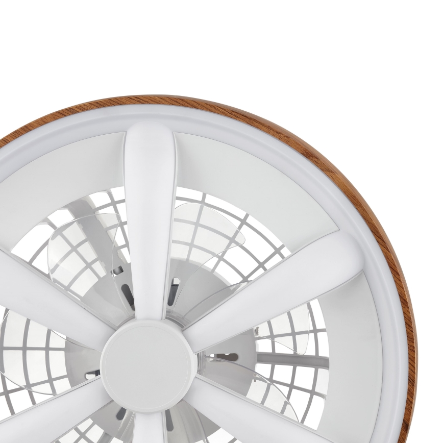 Brilliant - LED RGBW Ventilador de techo regulable GAIANO LED/24W/230V 2700-6500K diá. 48 cm marrón + control remoto