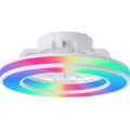 Brilliant - LED RGBW Ventilador de techo regulable MONDELLO LED/26W/230V 2700-6500K diá. 41,5 cm blanco + control remoto