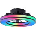 Brilliant - LED RGBW Ventilador de techo regulable MONDELLO LED/26W/230V 2700-6500K diá. 41 cm negro + control remoto