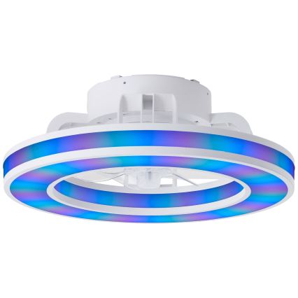 Brilliant - LED RGBW Ventilador de techo regulable MONDELLO LED/26W/230V 2700-6500K diá. 41,5 cm blanco + control remoto