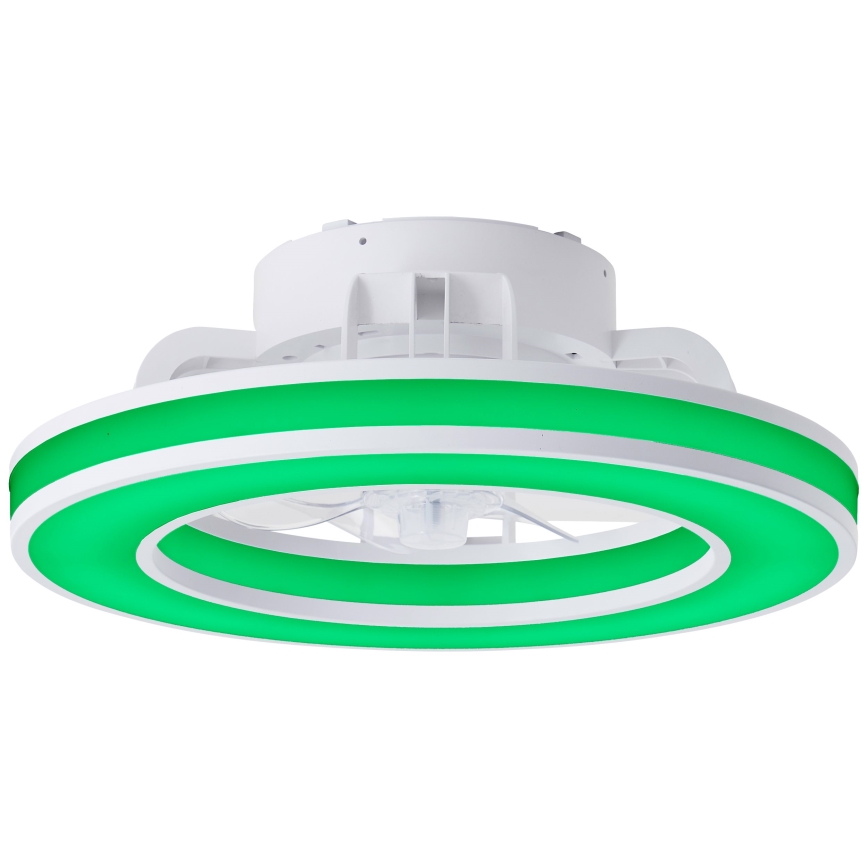 Brilliant - LED RGBW Ventilador de techo regulable MONDELLO LED/26W/230V 2700-6500K diá. 41,5 cm blanco + control remoto