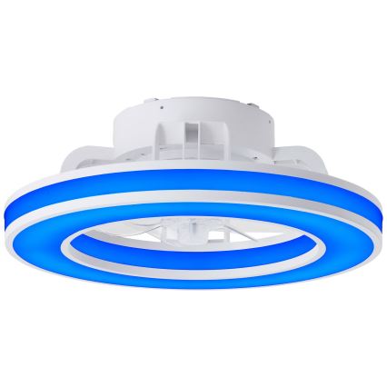 Brilliant - LED RGBW Ventilador de techo regulable MONDELLO LED/26W/230V 2700-6500K diá. 41,5 cm blanco + control remoto