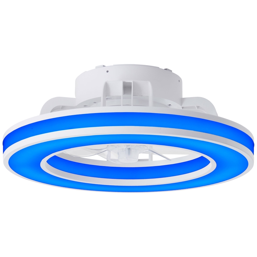 Brilliant - LED RGBW Ventilador de techo regulable MONDELLO LED/26W/230V 2700-6500K diá. 41,5 cm blanco + control remoto