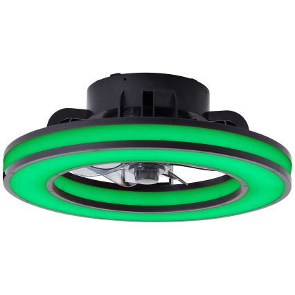 Brilliant - LED RGBW Ventilador de techo regulable MONDELLO LED/26W/230V 2700-6500K diá. 41 cm negro + control remoto