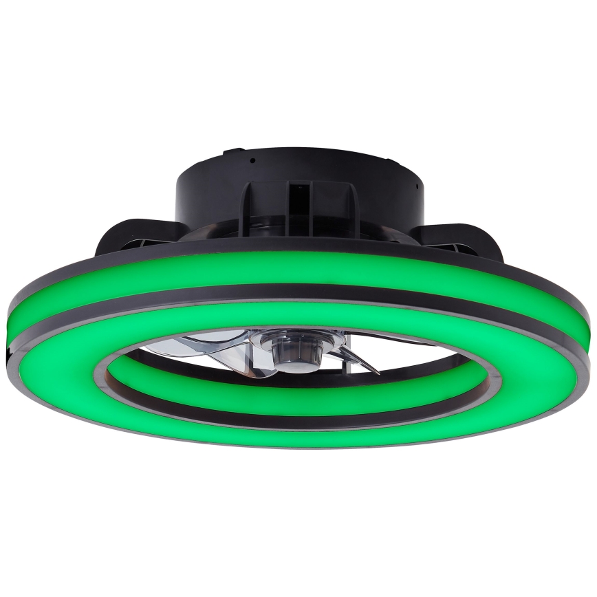 Brilliant - LED RGBW Ventilador de techo regulable MONDELLO LED/26W/230V 2700-6500K diá. 41 cm negro + control remoto