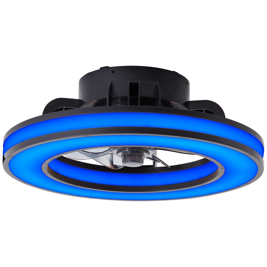 Brilliant - LED RGBW Ventilador de techo regulable MONDELLO LED/26W/230V 2700-6500K diá. 41 cm negro + control remoto