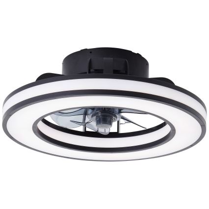 Brilliant - LED RGBW Ventilador de techo regulable MONDELLO LED/26W/230V 2700-6500K diá. 41 cm negro + control remoto