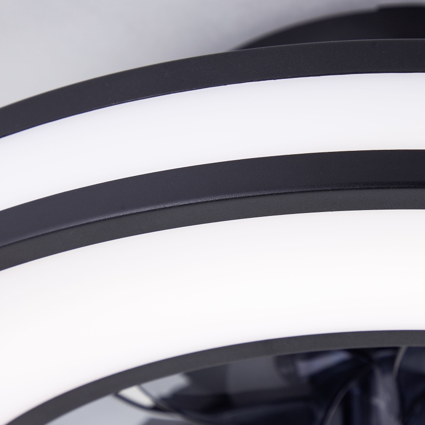 Brilliant - LED RGBW Ventilador de techo regulable MONDELLO LED/26W/230V 2700-6500K diá. 41 cm negro + control remoto