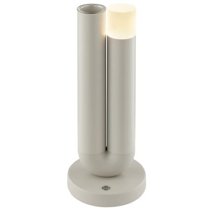 Brilliant - Lámpara de sobremesa exterior LED recargable, táctil y regulable SAYU LED/2,5W/5V 2700K 2600 mAh IP44 gris