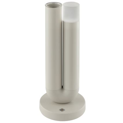 Brilliant - Lámpara de sobremesa exterior LED recargable, táctil y regulable SAYU LED/2,5W/5V 2700K 2600 mAh IP44 gris
