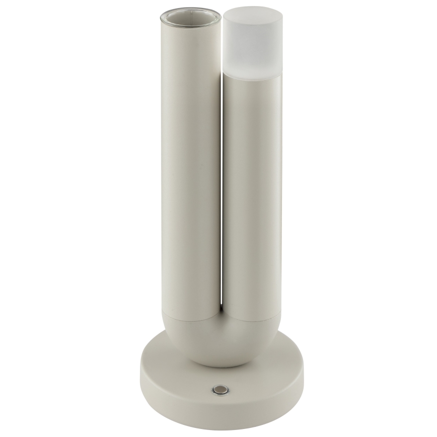 Brilliant - Lámpara de sobremesa exterior LED recargable, táctil y regulable SAYU LED/2,5W/5V 2700K 2600 mAh IP44 gris