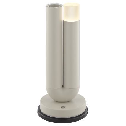 Brilliant - Lámpara de sobremesa exterior LED recargable, táctil y regulable SAYU LED/2,5W/5V 2700K 2600 mAh IP44 gris