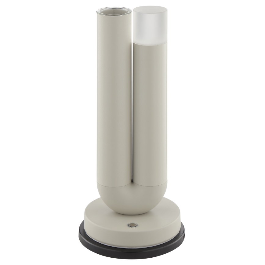 Brilliant - Lámpara de sobremesa exterior LED recargable, táctil y regulable SAYU LED/2,5W/5V 2700K 2600 mAh IP44 gris