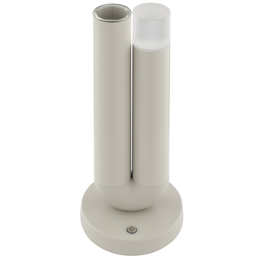 Brilliant - Lámpara de sobremesa exterior LED recargable, táctil y regulable SAYU LED/2,5W/5V 2700K 2600 mAh IP44 gris