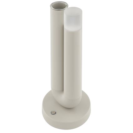 Brilliant - Lámpara de sobremesa exterior LED recargable, táctil y regulable SAYU LED/2,5W/5V 2700K 2600 mAh IP44 gris