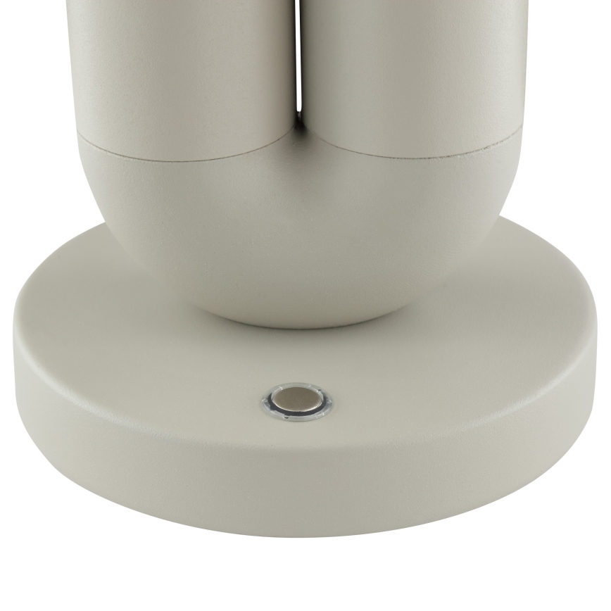 Brilliant - Lámpara de sobremesa exterior LED recargable, táctil y regulable SAYU LED/2,5W/5V 2700K 2600 mAh IP44 gris