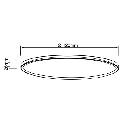 Brilliant - Luminaria de techo MILTON LED/24W/230V, Ø 42 cm, blanca