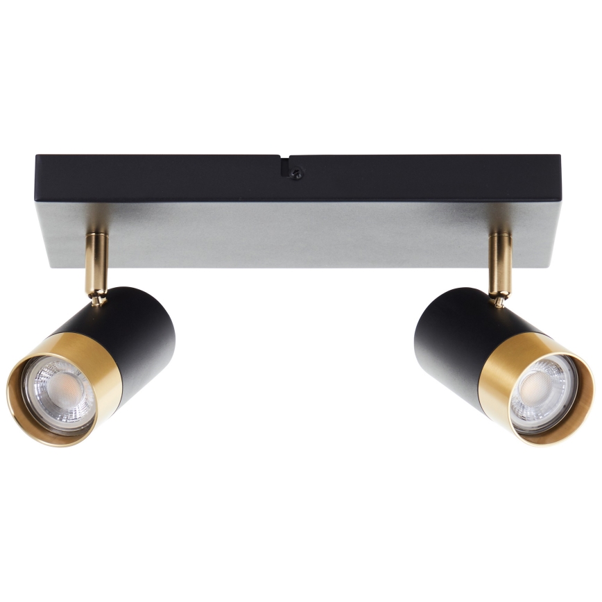 Brilliant - Luminaria LED de focos VIGOLO 2xGU10/5W/230V negro/dorado