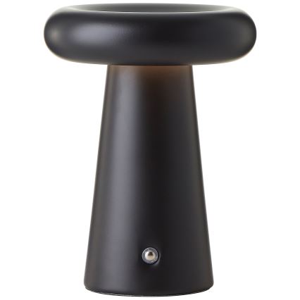 Brilliant - Lámpara de mesa exterior táctil regulable MUFFIN LED/3W/5V USB 2600 mAh IP44 negra
