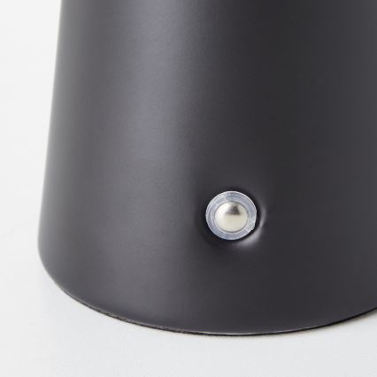 Brilliant - Lámpara de mesa exterior táctil regulable MUFFIN LED/3W/5V USB 2600 mAh IP44 negra