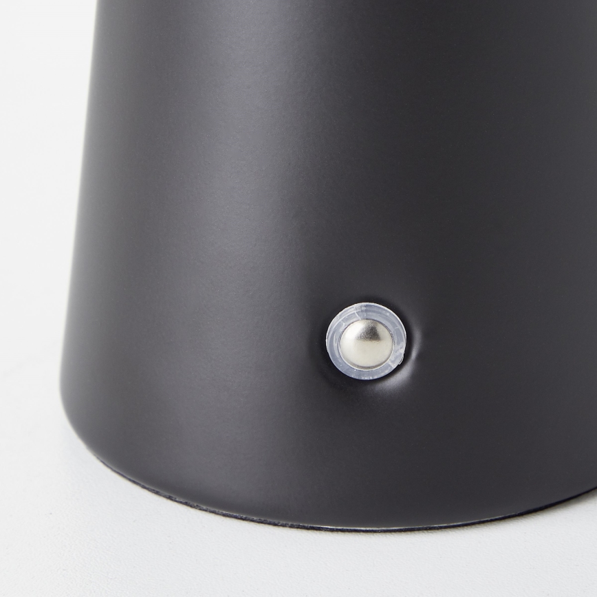 Brilliant - Lámpara de mesa exterior táctil regulable MUFFIN LED/3W/5V USB 2600 mAh IP44 negra