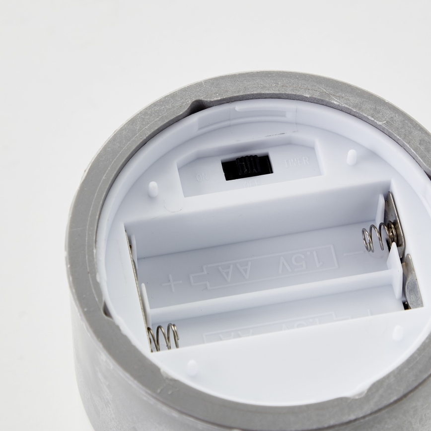 Brilliant - Pack de 3 velas LED BOUGIE LED/2xAA IP44 gris/ahumado