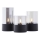 Brilliant - Pack de 3 velas LED BOUGIE LED/2xAA IP44 negro/ahumado