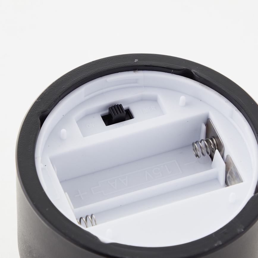 Brilliant - Pack de 3 velas LED BOUGIE LED/2xAA IP44 negro/ahumado