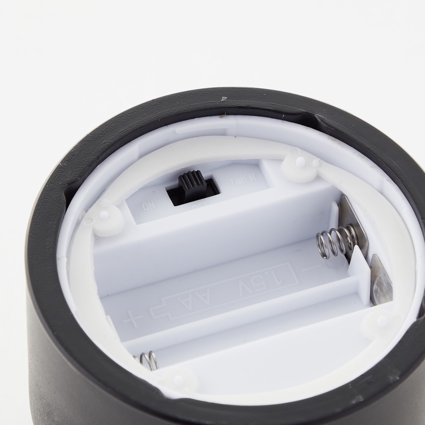 Brilliant - Pack de 3 velas LED BOUGIE LED/2xAA IP44 negro/ahumado