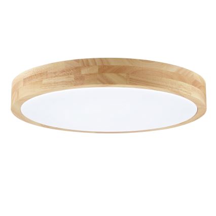 Brilliant - Luminaria de techo LED para baño MOREEN LED/18W/230V 2700/4000/6500K Ø 34 cm IP44, madera de caucho