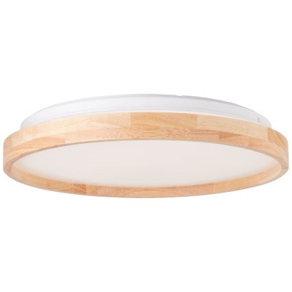 Brilliant - Plafón LED ALSON LED/26W/230V 3000/4500K diá. 39,5 cm madera de caucho