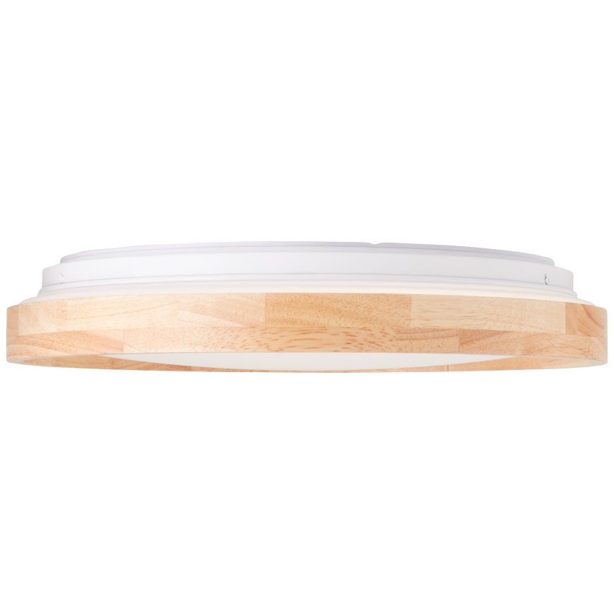 Brilliant - Plafón LED ALSON LED/26W/230V 3000/4500K diá. 39,5 cm madera de caucho