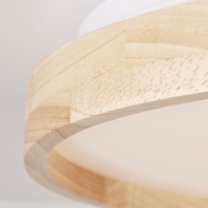 Brilliant - Plafón LED ALSON LED/26W/230V 3000/4500K diá. 39,5 cm madera de caucho